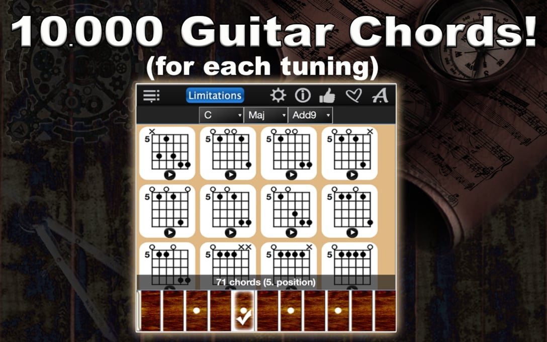 10.000 Guitar Chords! For each tuning.