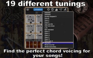 19 different tunings. Find the perfect chord voicing for your songs!