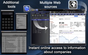 Additional tools.Multiple Web sources.Instant online access to information about companies.